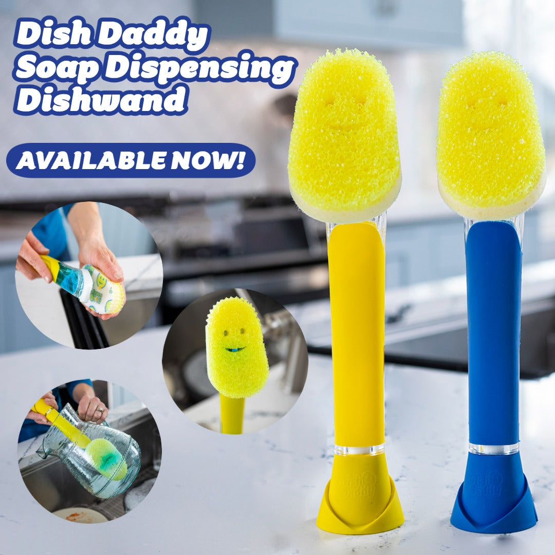 9pc Dish Daddy Soap Wand with Interchangable Cleaning Heads by Scrub Daddy