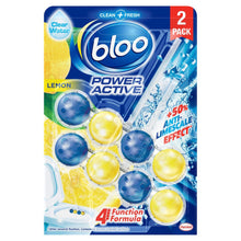 Load image into Gallery viewer, BLOO Power Active Lemon Toilet Rim Block (2ct) - Clean toilet bowl with every flush
