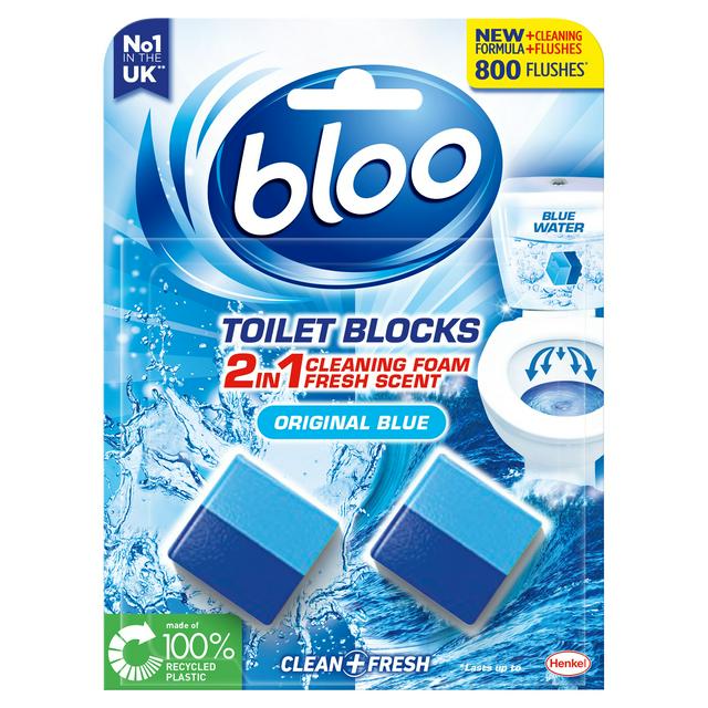 Bloo Original Blue Toilet Blocks 2x50g