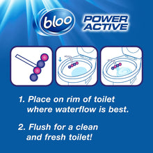 Load image into Gallery viewer, BLOO Power Active Clear Water Toilet Rim Block Flowers x2 - Clean toilet bowl with every flush
