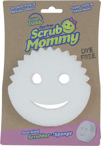 Scrub Daddy Dual-Sided Sponge and Scrubber- Scrub Mommy Dye Free, 1 Count