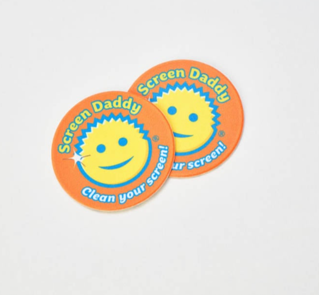 Screen Daddy ORANGE 2ct- Reusable Microfiber Pads for Screens