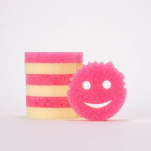 Load image into Gallery viewer, Scrub Mommy Dual Sided Scrubber + Sponge (4CT) - Pink
