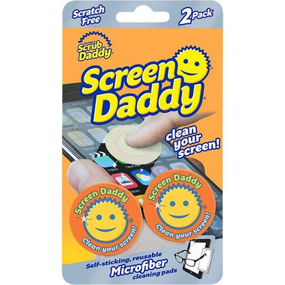Screen Daddy ORANGE 2ct- Reusable Microfiber Pads for Screens