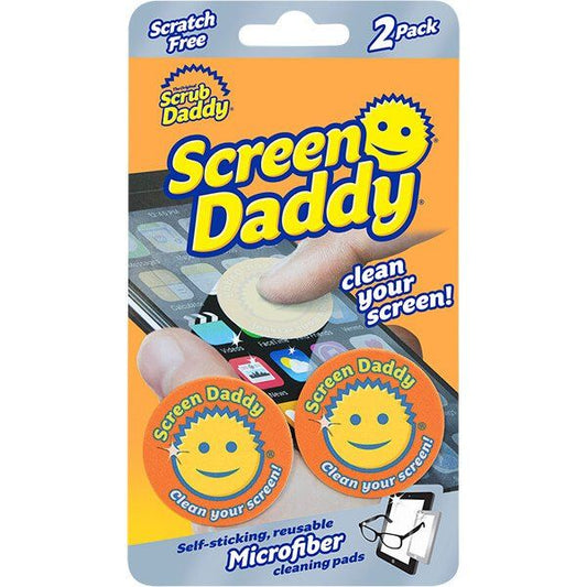 Screen Daddy ORANGE 2ct- Reusable Microfiber Pads for Screens