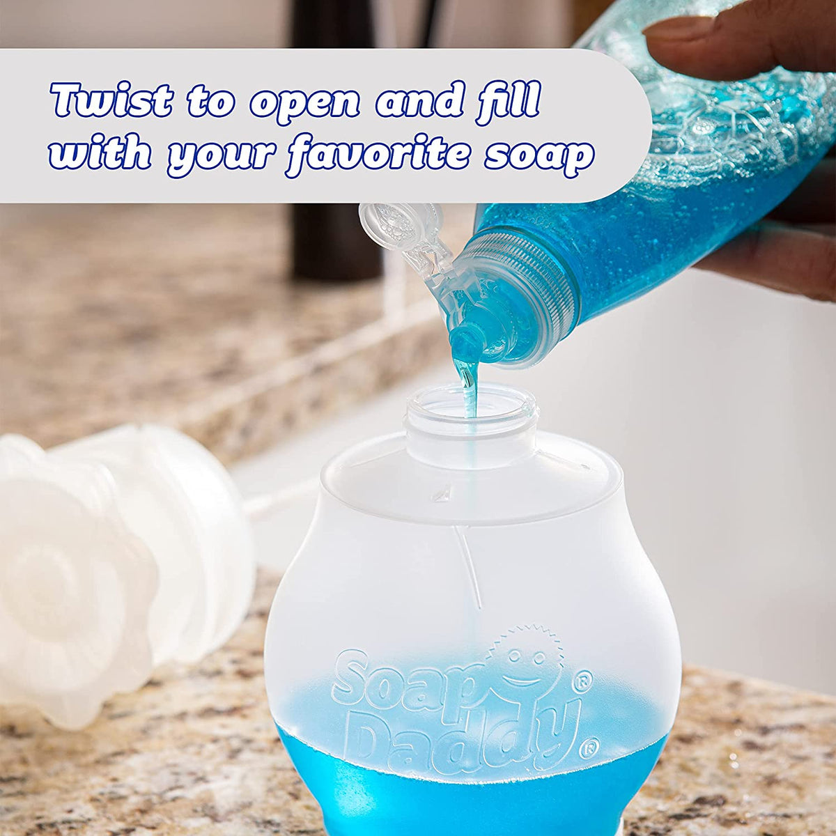 Soap Daddy Scrub Daddy Soap Dispenser for Kitchen and Bathroom Ref