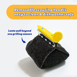 Scrub Daddy BBQ Daddy Grill Brush - Bristle Free Grill Brush with Stainless Steel Scraper