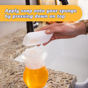 Soap Daddy - Scrub Daddy Soap Dispenser for Kitchen and Bathroom - Refillable Soap Dispenser