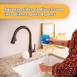 Soap Daddy - Scrub Daddy Soap Dispenser for Kitchen and Bathroom - Refillable Soap Dispenser