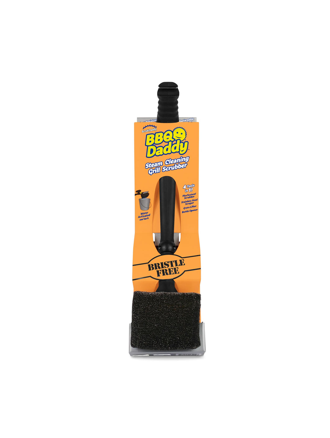 Scrub Daddy BBQ Daddy Grill Brush - Bristle Free Grill Brush with Stainless Steel Scraper