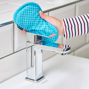 Minky M Cloth Anti-Bacterial Bathroom Pad - Non-Scratch Cleaning Pad - For Baths, Tiles, Sinks, Shower