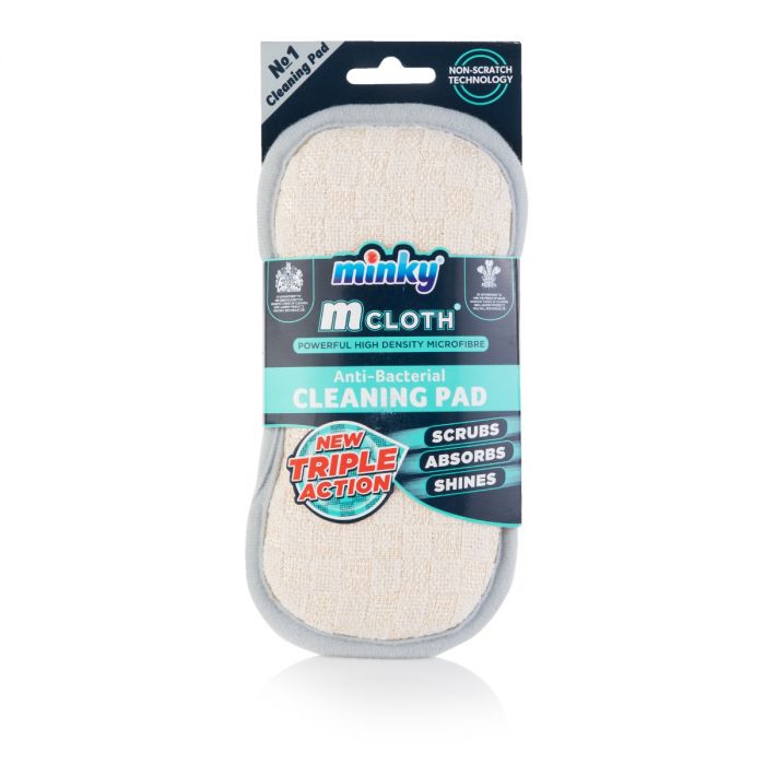 Minky Triple Action Anti-Bacterial Cleaning Pad - For Washing Up or Wiping Down All Areas of Home